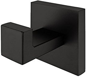 Aothpher 304 Edelstahl Schwarz Handtuchhaken, Modern Chrom Handtuch Robe Luxus Quadrat Badezimmer Zubehör … …