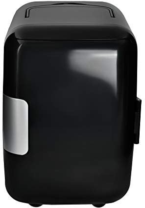 MALATEC Mini Kühlschrank & Warmhaltebox 4 Liter Kühlbox 12V + 220V Weiß/Schwarz 5794, Farbe:Schwarz/black