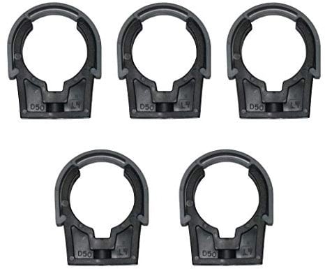 well2wellness® PVC Rohrschelle schwarz - 40 mm - 5 Stück (200201-2)