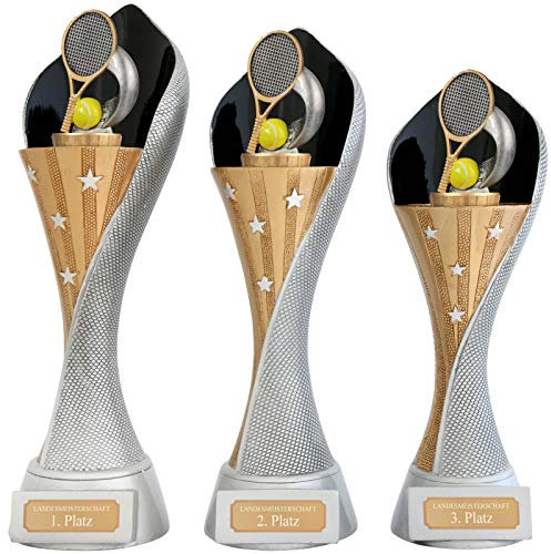 Pokal Set Tennis Serie AUXON Trophäe mit Gravur