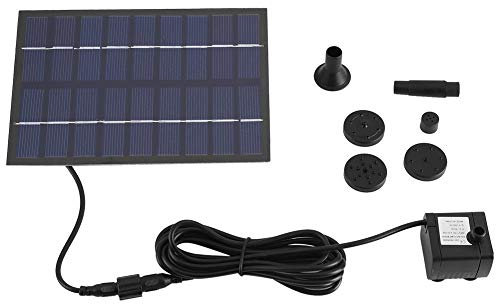 Solar Solar Pond Pump, Solar Panel Solar Panel Powered Solar Water Fountain Solar Water Features for The Garden for Bird Bath, Outdoor Pond, Patio Garden and Fish Tank