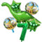 DIWULI Dino Geburtstag Deko 7 Jahre - Dino Luftballons Zahl