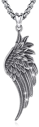 Eusense Engelsflügel Halskette, 925 Sterling Silber Engel Flügel Anhänger Schmuck für Damen Mädchen