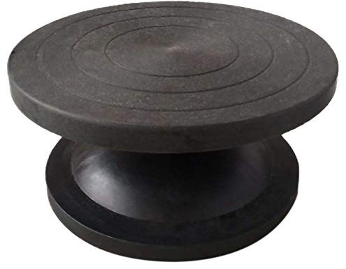 Beada Plato Giratorio Escultura de Arcilla Giratoria CeráMica de Modelado Tocadiscos Manual MultifuncióN Placa Giratoria Mesa de Talla Rueda de CeráMica Negro
