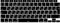 MiNGFi Silikon Russisch Tastaturschutz für MacBook Air 13 A2179 (2020), A2337 (M1, 2020–2022) EU/ISO Tastaturlayout - Schwarz
