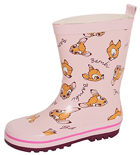Disney Mädchen Bambi Gummistiefel Gummistiefel für Kinder Regenstiefel Welly Schuhe, Rose, 25 EU