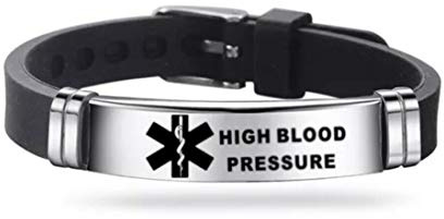Medical ID Me - Medical Alert Silicone Bracelets Emergency Medical Awareness Epilepsy Diabetes COPD Blood Thinner Men Women Stainless Steel Adjustable
