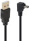 SHANFEILU Mini cavo USB da 90 gradi angolo mini 5 pin USB B maschio a USB 2.0 maschio sincronizzazione dati cavo di prolunga di ricarica per GPS Dash Cam nero verso il basso angolo giù 4,9 piedi