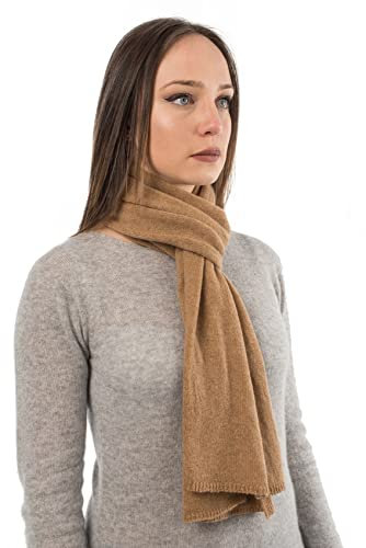 Dalle Piane Cashmere - Schal aus 100% Kaschmir - Made in Italy - für Mann/Frau, Farbe: Kamel, Einheitsgröße