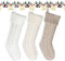 Homewit 3er Set Weihnachtsstrümpfe 46cm Groß Nikolausstiefel zum Befüllen Weihnachtsstrumpf als Weihnachtsschmuck Nikolausstrumpf Weihnachtssocken Kamin Christmas Decorations für Weihnachten Geschenke