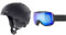 uvex Unisex - Erwachsene, Ultra Skihelm, Black mat, 55-59 cm & Unisex – Erwachsene, Downhill 2100 CV Skibrille, kontrastverstärkend, Black matt/Blue-Green, one Size