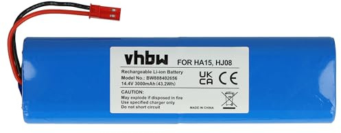 vhbw Battery compatible with iLife X3, DF43, DF45, V3s Pro, V3s, V50, V5s Pro, V5s, V8s, V55, V5L Pro, V3 Vacuum Cleaner (3000 mAh, 14.4 V, Li-Ion)