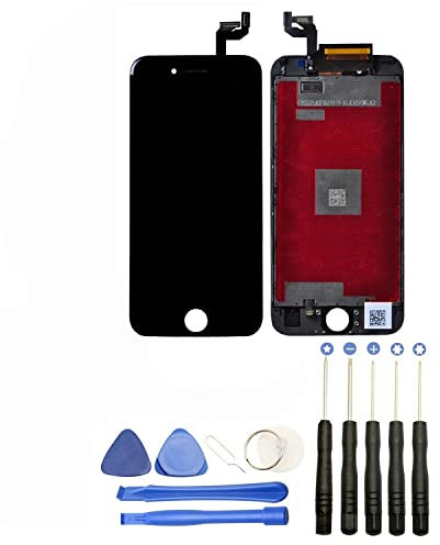 JUANIO Pantalla Completa en Marco Compatible con iPhone 6S+ Negro + Herramientas