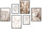 decomonkey | 6er Poster Set OHNE Bilderrahmen | Boho Abstrakt | 2 x DIN A4 & 4 x DIN A3 | Wohnzimmer Schlafzimmer Wandposter Blider Collage Modern Wanddeko Sprüche Blumen Frau Natur Beige Weiß