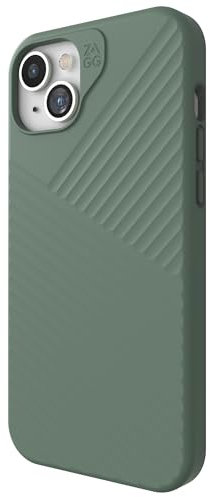 ZAGG Denali Snap iPhone 15 Plus/ 14 Plus Case - Drop Protection (16ft/5m), Dual Layer Textured Cell Phone Case, No-Slip Design, MagSafe Phone Case, Moss Green