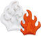 Ericetion Flammen Silikon Fondant Formen für Kuchen Cupcake Dekoration 3D Flammenform Süßigkeiten Schokoladenbackformen DIY Handwerk Dekorationswerkzeuge