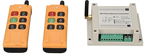 6 Channel Remote Control Relay Switch Universal Motor Light Door Window Controller, 433MHz, 12V DC