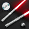 Smautop Sabre laser pour enfants et adultes 2 en 1 RVB 11 couleurs rechargeable par USB avec poignée en métal noir, sabre laser 2er adapté pour Halloween, Noël, cosplay, 11 RVB, argenté