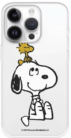 Hülle Kompatibel mit iPhone 15 Pro Offizielle Peanuts Woodstock und Snoopy zum Schutz Ihres Mobiltelefons, Transparente Flexible Silikonhülle mit offizieller Snoopy Lizenz