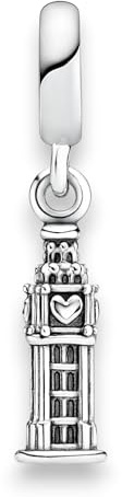 Streetculture England Big Ben London UK Glockenturm Tower Turm - Charm Sammelband Bettelarmband Anhänger Schmuck Zubehör 925 Silber Sterlingsilber 3007