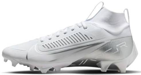 Nike Vapor Edge Pro 360 2 Tacos de fútbol para hombre (DA5456-001, negro/blanco-negro), Blanco/plateado (white/metallic silver-white), 46 EU