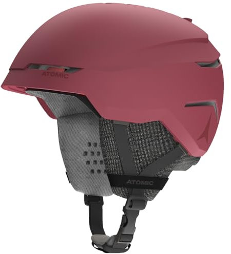 ATOMIC SAVOR Skihelm in Maroon Größe L - Unisex für Erwachsene - 360° Fit System - Überlegener Aufprallschutz - Aircon Belüftungssystem - Kopfumfang 59-63 cm