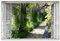MuchoWow© Gartenposter Groß 120x80 cm XXL Outdoor Bilder Gartendeko für draußen Wetterfest Garten Terrassen Sichtschutz Deko Banner Draußen Bild Fensterblick - Wald - Steine - Frühling