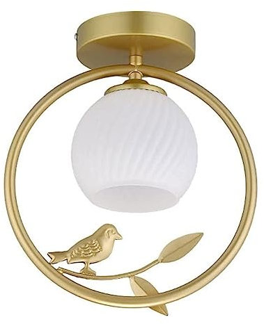 Deckenleuchte Wohnzimmerlampen Moderne, minimalistische Vogel-Deckenleuchte aus Metall, luxuriöse, dekorative, halbbündig montierte Deckenleuchte in der Nähe der Decke, Beleuchtungskörper for Flur, Ga