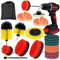 Birshe 25 Pieces Cepillo Taladro Limpieza Kit, Cepillos Limpieza Coche Kit de Limpieza Coche Taladro Cepillo Eléctrico para Sellar Azulejos Bañera Lavabo Suelo Ruedas Azulejos Alfombras Baño Cocina