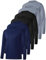 OYGSieg Langarm-Shirts für Herren, feuchtigkeitsableitend, LSF, Sonnenschutz, Workout-T-Shirts, lässig, 6 Stück, Setb (6er-Pack), L