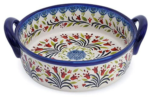 Ceramic Baking Dish For Oven, Small Casserole Dish With Handles, Ceramic Oven Bakeware-tulip-round 950ml