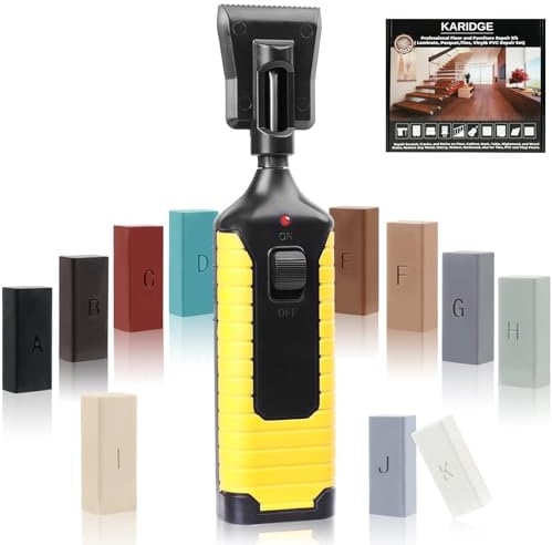 Kit de Reparación de Azulejos para Gres, Kit de Reparación de Cera Dura con Fundidor de Cera para Azulejos, Piedra Natural, Cerámica, Mármol, Laminado, Madera, Parquet y Suelos de Vinilo