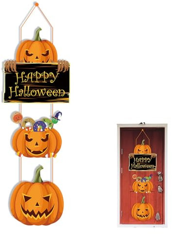 Segno della porta di Halloween Cartello porta Happy Halloween Segno di Benvenuto Horror Insegne del Portico di Halloween Cartello porta Halloween All'aperto Decorazione della porta di Halloween