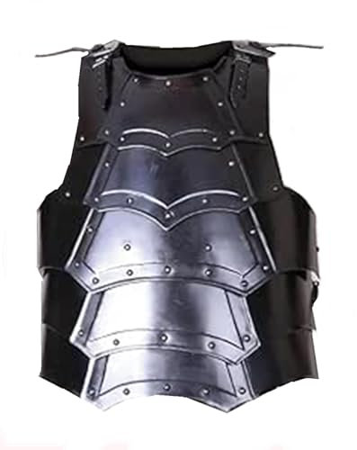 ANTIQUEMEDIEVAL Mittelalterlicher Brustpanzer aus geschwärztem Stahl, Ritter Kürass, Nachstellung