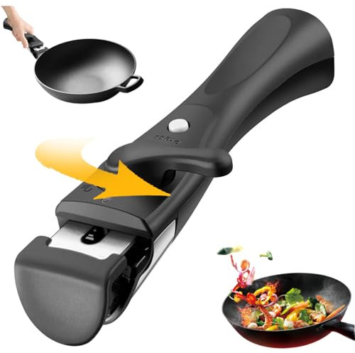 Removable Handle Pots and Pans Detachable Handle Pots and Pans, Anti-Scald Pot Handle, 7.1 Inch Portable Removable Handle Cookware, Washable Pan Handle for Different Pot Pan Cooking Pot