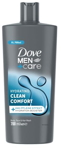 Dove Men+Care 3-in-1 Hair, Body and Face Wash Hydrating Clean Comfort 700 ml