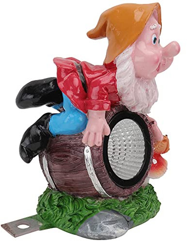 Happyyami Solarbetriebene Led-gartenleuchte Pilzform Wetterfeste Outdoor-deko Aus Langlebigem Harz Lebendige Feengarten-ornamente Für Terrasse Garten Energiesparende Solarlampe