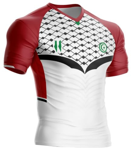 UNITIF Camiseta Palestina Fútbol PL-14 Bandera Palestina, Azul