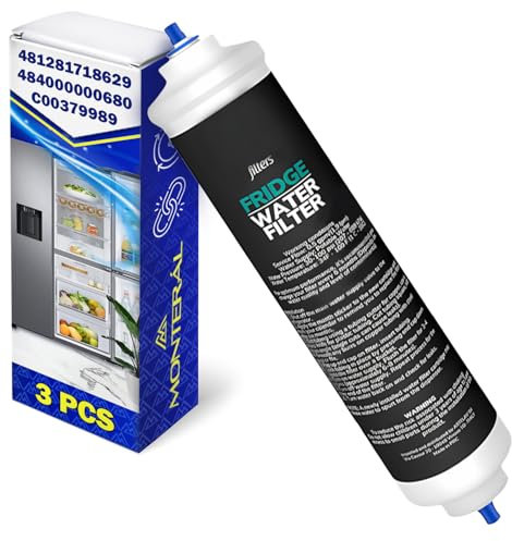 3 Pieces Fridge Water Filter with The Original Code C00379989 for Indesit 481281718629 484000000680 for Whirlpool DA29-10105J HAFEX-EXP for Samsung 5231JA2003B for LG - MONTERAL