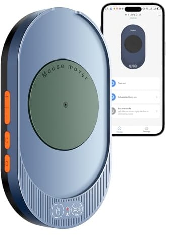 VAYDEER Mouse Jiggler with App Control, Adjustable Timer, Noiseless | App Remote Control, Noiseless Operation, Driver-Free Setup, Keeps Computer Active