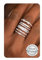 Morfetto Ringe Silber Damen 14K Vergoldete Wasserfest Verlobungsring Set Goldene Ringe Stapelbar Promise Daumenring Statement Goldring Mit Zirkonia Damen Mädchen Größe 54