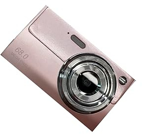 Digitalkamera 4K 64MP Fotokamera 16X Digitalzoom Kamera, Vlogging Fotoapparat Kompaktkamera mit 2,8 LED Bildschirm, 64G Micro Speicherkarte, 1 Akku für Kinder Teenager Studenten Anfänger-Rosa