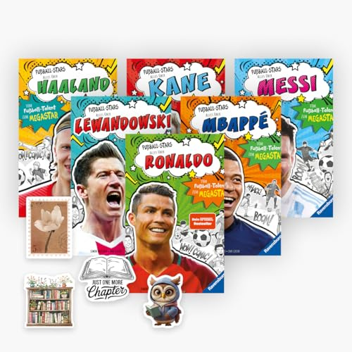 Die Fußball-Stars-Reihe in 6 Bänden + 1 exklusives Stickerset