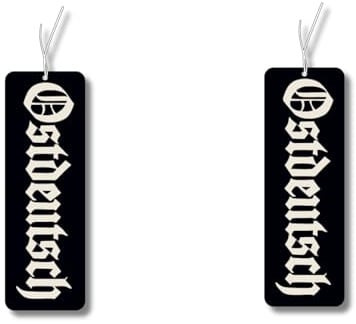 2x Duftbaum mit Ostdeutsch Motiv, Autoduft lustig Duftspender, Duftbaum Auto tuning, Lufterfrischer, Duftanhänger Set