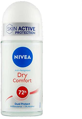 NIVEA Dry Comfort Lot de 6 déodorants roll-on 50 ml anti-transpirants pour toutes les situations quotidiennes Protection 48 h