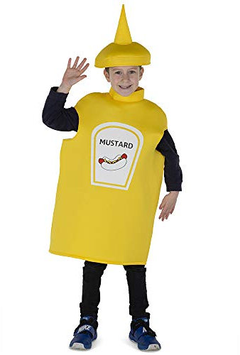 Dress Up America Costume de bouteille de moutarde jaune pour enfants