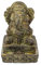 Ganesha Stein Figur Räucherstäbchenhalter ca. 13cm Skulptur Deko Statue Räucherstäbchen Halter Meditation