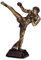 Henecka 🔵 Kickboxen-Pokal • Resinfigur Kickboxen • Broze und Gold • mit Wunschgravur • Größe 38 cm