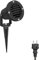 ledscom.de Gartenstrahler DUK, Gitter, mit Erdspieß für außen, IP65, Stecker, schwarz, 1 x GU10 max. 15W