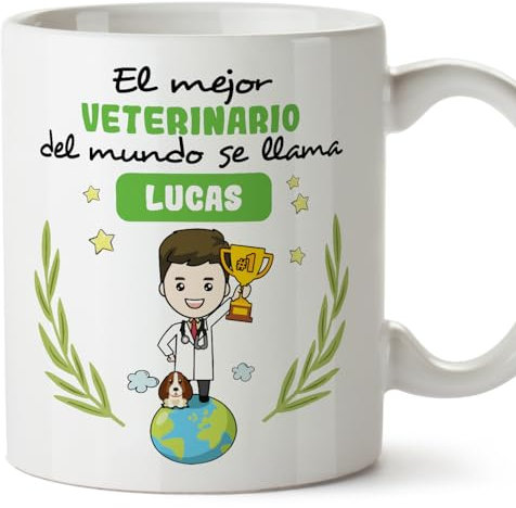 MUGFFINS Tazas Personalizadas para VETERINARIO hombre - En Español - Eres Mejor del Mundo - 11 oz / 330 ml - Regalo Personalizable original y divertido